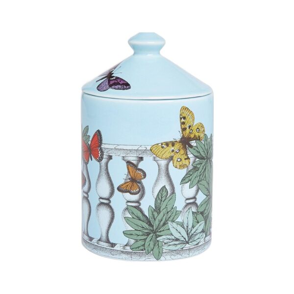 Fornasetti Se Poi Small Scented Candle Farfalle e Balaustra — Giardino Segreto