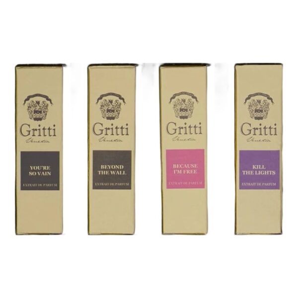 Gritti Discovery Set 4 x 2 ml — You’re So Vain, Beyond the Wall, Because I’m Free, Kill the Lights