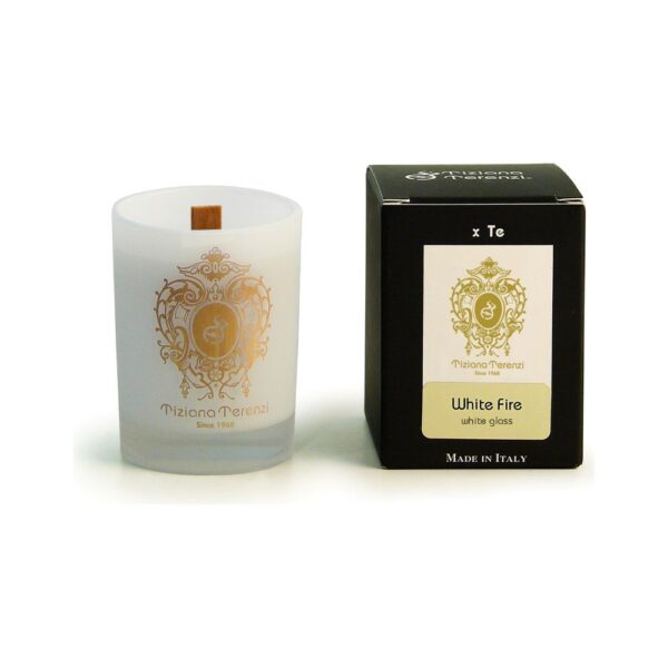 Tiziana Terenzi White Fire Candle White Glass